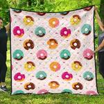 donut pattern glaze pink background dhcdhc dt1910 quilt blanket d2317295