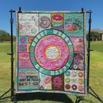 donut worry be happy quilt blanket great customized blanket gifts for birthday christmas d2349150
