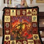 doom game quilt blanket gift birthday christmas for fans doom eternal union 2 d2324783