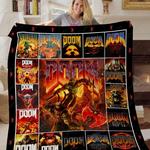 doom game quilt blanket gift birthday christmas for fans doom eternal union d2324754