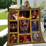 dragon golden frame f3 3d customized quilt d2312789
