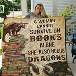dragon with book ffg ntth011298 3d customized quilt d2314770