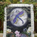 dragonfly full moon clt190644 quilt blanket d2357203