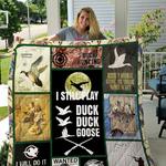 duck hunting i still play duck duck goose quilt blanket great customized gifts for birthday