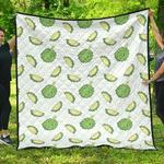 durian pattern blue background dhcdhc dt1910 quilt blanket d2317289
