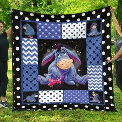 Eeyore Cute Gift Idea For Cartoon Fan Quilt