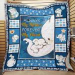 elephant always my mother forever my friend quilt blanket great customized gifts for birthday