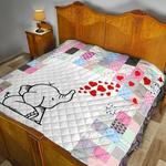 elephant sweet heart dd08100202cl quilt blanket d2318617