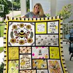 even busy bees stop and smell the roses quilt blanket great customized blanket gifts for birthday