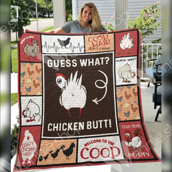 Farm Animal Chicken Chicken Butt Quilt Jnc