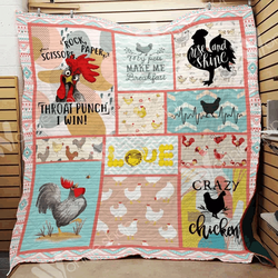 Farm Animal Chicken Crazy Chicken Quilt Jmd