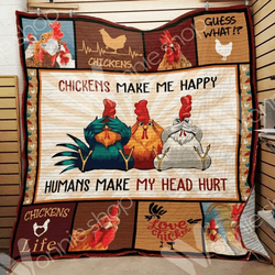Farm Animals Chicken Crazy Chicken Quilt Jjq