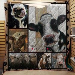 Farm Cow All Of Me Loves All Of You Blanket Th1807 Quilt