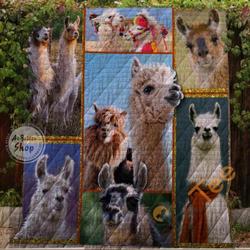Farm Lovely Llamas In The Field 1 Blanket TH1707 Quilt