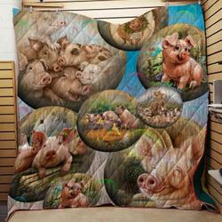 Farmer Pigs Kid Loves Blanket Th1707 Quilt