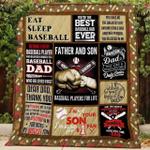 father and son baseball blanket kc1507 quilt d2356844