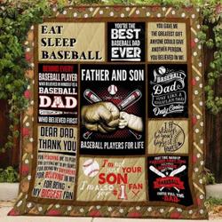 Father And Son Baseball Blanket Kc1507 Quilt