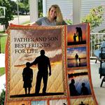 father and son best friend for life quilt blanket great customized gifts for birthday christmas