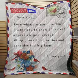 Father Day Letter JM8 NTTH011298 3D Customized Quilt