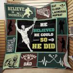 field lacrosse he believed he could so he did quilt blanket great customized blanket gifts for