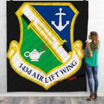 firefighter 143rd airlift wing fire emergency services 3d customized personalized quilt blanket