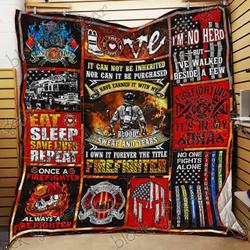 Firefighter Cl18100269Mdq Quilt Blanket