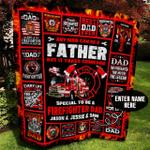 firefighter dad personalized quilt blanket bbb080620sm d2355837