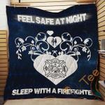 firefighter feel safe at night blanket th0907 quilt d2317697