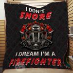 firefighter i don t snore i dream i m blanket th1707 quilt d2347560
