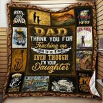 fishing dad thank you for teaching me how to be a man even im your daughter quilt blanket great