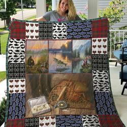 Fishing Equipment Quilt Blanket Great Customized Gifts For Birthday Christmas Thanksgiving Perfect Gifts For Fishing Lover