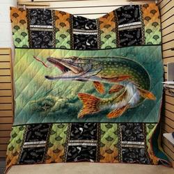 Fishing Washable Handmade Quilt 1212-02