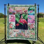 flamingo in the summer dhckl0909 quilt blanket d2317012