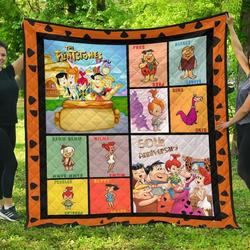 Flintstone 60Th Anniversary Cartoon Fan Gift Quilt