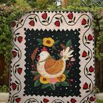 floral chicken clt180621 quilt blanket d2381111