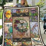 floral dragonfly on roman watch quilt blanket great customized blanket gifts for birthday christmas