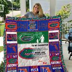 florida gators to my daughter love dad quilt d2386888