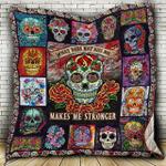 flower skull cl18100284mdq quilt blanket d2357550