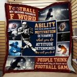 football attitude determines how well you do it quilt blanket great customized blanket gifts for