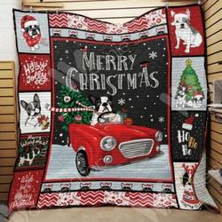 French Bulldog Christmas Hur Quilt Cysitr