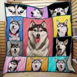 funny husky faces quilt blanket abc07111642 d2317436