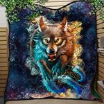 galaxy wolf quilt blanket great customized blanket gifts for birthday christmas thanksgiving
