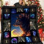 galaxy wolf quilt blanket great customized gifts for birthday christmas thanksgiving d2349134