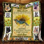 german sepherd and sunflower ah quilt derqxk d2388806