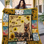 german shepherd 3d customized quilt blanket 1370 d2320020