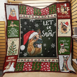 german shepherd christmas let it snow quilt blanket great customized blanket gifts for birthday