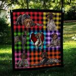 german shorthaired pointer plaid cl10100128mdq quilt blanket d2380614