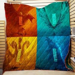 Godzilla Quilt Blanket Godzilla King Of The Monsters Quilt Gzl01  Quilt