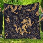 gold dragon pattern dhcdhc dt1910 quilt blanket d2317423