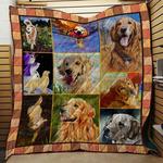 golden retriever dog quilt blanket d2347362